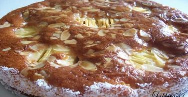 Gâteau aux pommes et aux amandes arôme frangipane