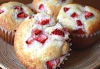 Muffins aux fraises et fromage à la crème