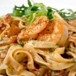 Tagliatelles aux crevettes. Une recette super simple